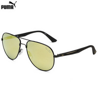 PUMA 彪马 eyewear 男款太阳眼镜 PU0007S-007 黑色镜框金色镜片 59MM