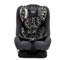 帛琦（Pouch）婴儿安全座椅0-4-6岁新生儿宝宝儿童汽车安全座椅 Q18升级款豹纹黑