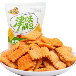 狗牙儿 休闲零食 津味锅巴 烧烤味小吃膨化食品 300g/袋