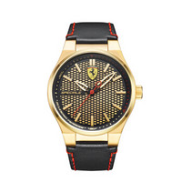 Ferrari法拉利男士手表简约时尚休闲三针皮带防水石英腕表0830381