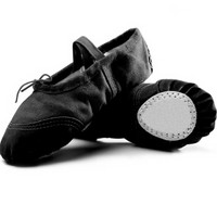 chidong 驰动 成人幼儿童舞蹈鞋软底练功鞋女童猫爪鞋跳舞鞋帆布瑜伽鞋芭蕾舞鞋 黑色34码