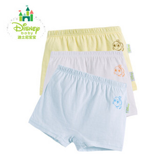 迪士尼(Disney) 儿童内裤纯棉吸湿排汗宝宝平角内裤(3条装)171P765 蓝/白/黄 80cm