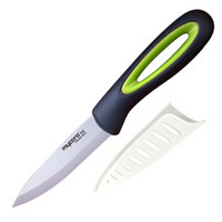 美瓷（MYCERA）陶瓷刀时之刃 4寸 水果刀 宝宝辅食刀(黑绿色)SZR4F