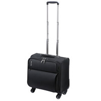 MILADA 防泼水拉杆箱男女商务公文电脑旅行箱行李箱子 万向轮耐磨登机箱ML6039 18英寸黑色