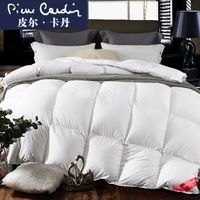 皮尔卡丹 被子家纺 全棉羽毛被羽绒鹅毛被芯纯棉空调被春秋被四季被 双人被芯 白色 220*240cm