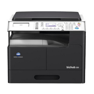 柯尼卡美能达 KONICA MINOLTA bizhub 206 A3黑白多功能复合机 激光打印机 复印机一体机（标配盖板+单纸盒）