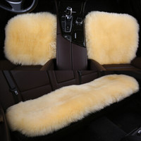 长城世喜 羊毛坐垫 中长毛座垫 冬季汽车坐垫 车家两用 三件套 时尚米