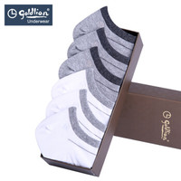 金利来袜子男士船袜男薄款棉袜子短袜商务吸汗运动隐形四季袜6双装 GMC17040 6双-浅麻灰3白色3 均码