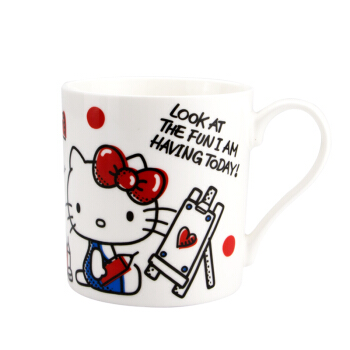 Hello Kitty 凯蒂猫 陶瓷保温杯 500ml 白色