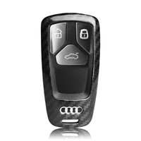迪加伦 碳纤维 奥迪钥匙壳 新奥迪A4L A5 Q7 Q5L RS5 TTS S4 汽车钥匙套壳扣 男士女 专用 改装