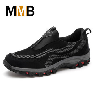 MMB 防滑软底老人健步户外运动中老年安全健康舒适爸爸妈妈男女鞋 M27 黑色/男款 40
