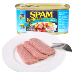 世棒(SPAM)午餐肉罐头清淡口味198g 开罐即食早餐三明治火锅烧烤麻辣香锅香肠烤肠火腿 *9件