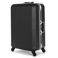 BOSTANTEN 波斯丹顿 拉杆箱 铝框万向轮旅行箱商务深框行李箱男女登机箱 24英寸 B9173014黑色