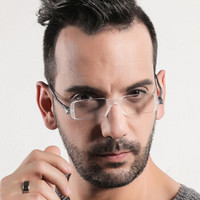 纳尼尼进口老花镜男女轻薄时尚CP1 折叠便携高清舒适老花眼镜 灰色250度