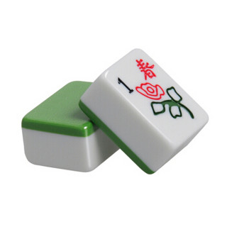 亚丽麻将牌 精品中国结家用一级麻将牌 手搓麻将牌40mm墨绿色赠精品收纳袋