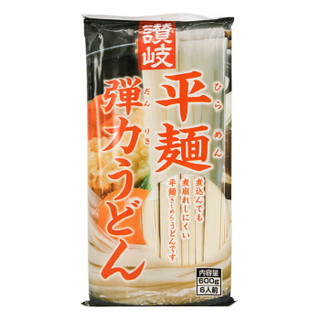 日本进口 赞岐 平乌冬面 日式挂面宽面条 耐煮劲道 600g