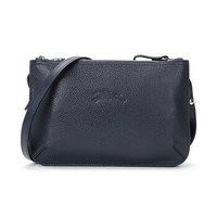 LONGCHAMP 珑骧 Le Foulonné 女士系列 海军蓝牛皮单肩斜挎包邮差包 2072 021 556