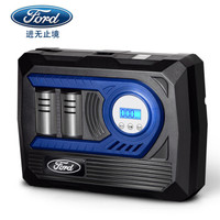 福特(FORD)车载充气泵汽车用品双缸打气泵预设胎压12v便携式轮胎冲气筒加气机 双擎-D