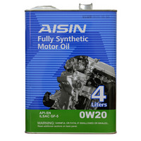 爱信（AISIN）环保低粘度全合成机油0W20 SN/GF-5 4L