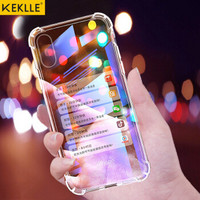 KEKLLE 苹果X/10手机壳手机套 iPhone X/10保护套 全包气囊硅胶防摔透明软壳 5.8英寸 透明