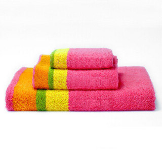 ESPRIT 全棉方面浴巾三件套礼盒 EYT92 粉色