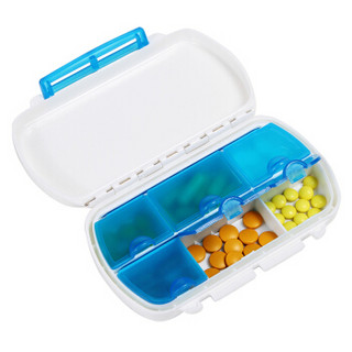 伴侣行 小药盒便携一周分装药盒随身收纳分药盒迷你药品药丸盒子6格药盒多功能收纳盒 BL4014