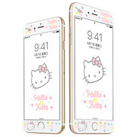 Hello Kitty 苹果8Plus钢化膜 iPhone8Plus碳纤维软边彩膜手机保护贴膜 心心相惜