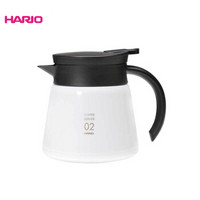 日本HARIO V60不锈钢保温咖啡壶双层便携真空隔热水壶VHS 白色