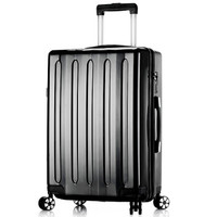 B.L.B.L 贝尔贝拉 拉杆箱 万向轮24英寸男女登机行李箱时尚轻盈旅行箱  黑色