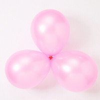 绿之源珠光圆形气球 婚庆结婚装饰布置儿童成人生日派对200只装粉色 赠送打气筒彩带