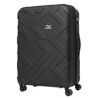 卡米龙 万向轮男女大容量轻盈拉杆箱箱子密码箱行李箱女旅行箱男24英寸托运箱 DJ1*39006 黑色