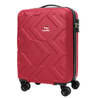 卡米龙 万向轮男女大容量轻盈拉杆箱箱子密码箱行李箱女旅行箱男20英寸登机箱 DJ1*51005 红色