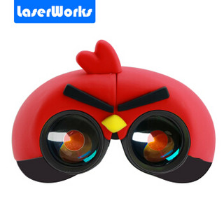 镭沃（LaserWorks）双筒望远镜卡通小鸟儿童玩具高倍高清袖珍便携怒火红