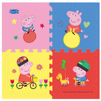 小猪佩奇（Peppa Pig）羊角球地垫 EVA地垫 宝宝爬行垫防滑泡沫垫玩具 儿童拼接爬爬垫60*60*1cm4片装带边条