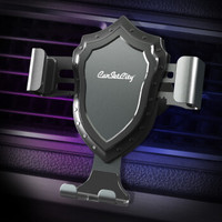 卡饰社（CarSetCity）车载手机支架 风口重力联动支架 汽车用品 深空灰CS-83122 适合设备宽度63-86mm