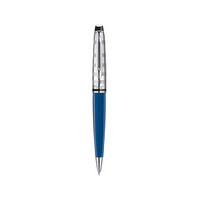威迪文（WATERMAN）EXPERT 时尚蓝色白夹原子笔/圆珠笔