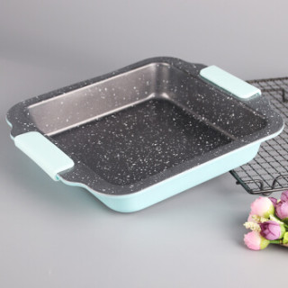 拜杰baijie加厚不粘方形烤盘方盘防烫把手方形蛋糕模饼干模披萨烤盘不