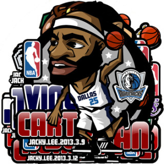 lma洛玛 汽车贴纸 蓝球宝贝球星车贴文斯卡特卡通贴纸3d搞笑全车贴