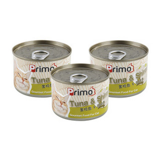 泰国进口 不然呢(Primo)猫罐湿粮猫咪零食罐 高能养生 金枪鱼+吻仔鱼 160g-1429 3罐