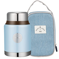 泰福高（TAFUCO）焖烧杯 316不锈钢保温焖烧壶焖烧罐保温粥桶 T-2223 海洋蓝  0.9L