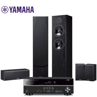 雅马哈（Yamaha）NS-F51+P51+RX-V379 音响 音箱 家庭影院 5声道落地式六件套装 黑色
