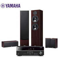 雅马哈（Yamaha）NS-F51+P51+RX-V379 音响 音箱 家庭影院 5声道落地式六件套装 胡桃木色