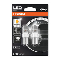 欧司朗(OSRAM) P21 LED车灯刹车灯倒车灯转向灯汽车灯泡辅助灯 7556YE 黄光 12V2W (两支装)