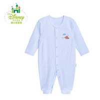 迪士尼(Disney)婴儿衣服宝宝四季内衣纯棉全开扣连体衣爬服153L664 淡蓝 12个月/身高80cm
