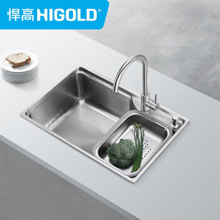 悍高（HIGOLD）920079-5101W 优质304不锈钢水槽 厨房水槽大单槽水槽龙头套装 厨房洗菜盆洗碗池