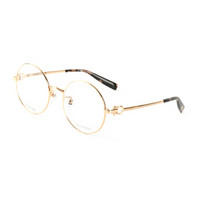 TRUSSARDI 杜鲁萨迪 中性款金色镜框金色镜腿金属全框光学眼镜架眼镜框 VTR280F 0300 51MM
