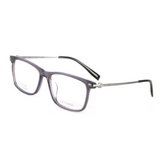 TRUSSARDI 杜鲁萨迪 男款灰色半透明镜框银灰色镜腿板材全框光学眼镜架眼镜框 VTR285F 0840 56MM