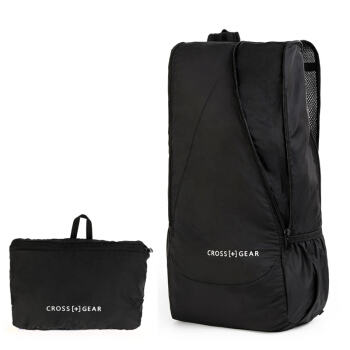 CROSSGEAR 旅行包 男女轻便可折叠超轻多功能行李包单肩斜挎双肩旅游背包旅行袋 皮肤包  CR-0906 黑色