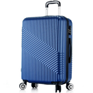 Vantiiear 梵地亚 拉杆箱防刮旅行箱24英寸男女商务万向轮密码行李箱 蓝色