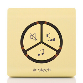 领普科技（linptech）门铃室内机 无线门铃单独学习码家用电子猫眼 （需配对室外发射端使用） 香槟金接收端